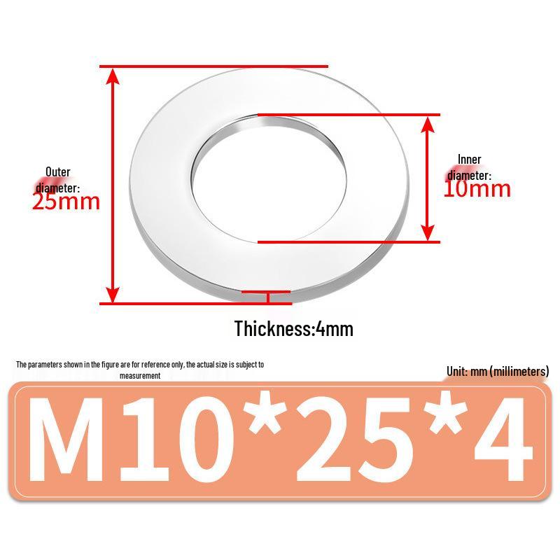 Jin Juntai Thick & Thin Stainless Steel Flat Washer, Round M10-M36