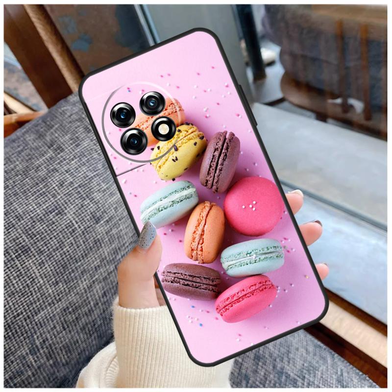 Dessert ice Cream Macaron Food Case For OnePlus 15 12R 13R 13T 10T 8T 13 12 11 10 Pro Nord 5 CE 2 3 4 Lite N20 N30 Coque