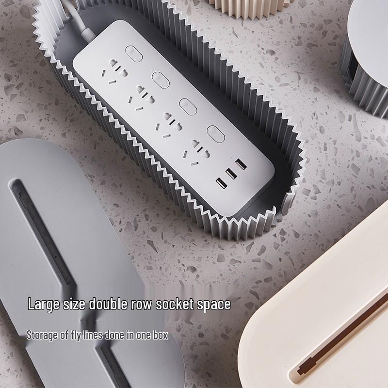 Hidden Wire Storage Box: Multifunctional Cable Organizer and Power Strip Holder