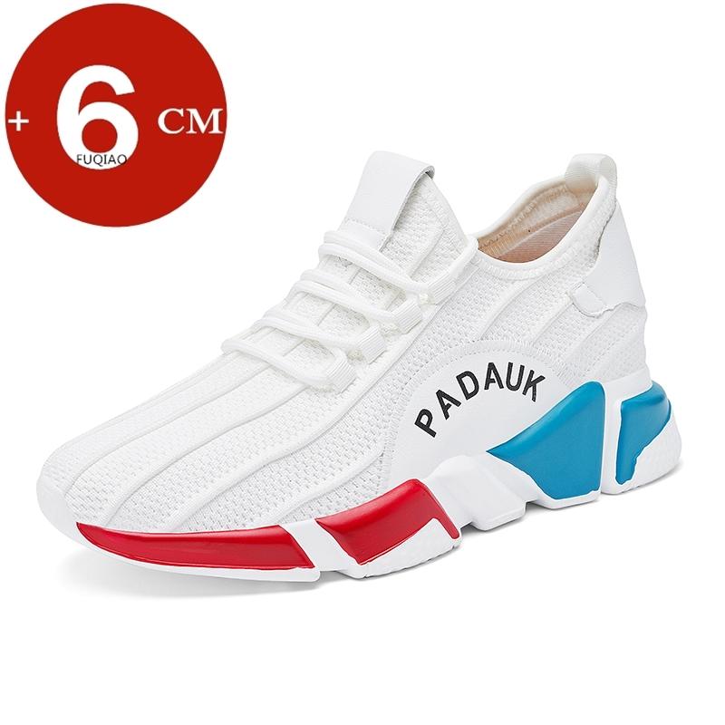 Fashion Men's Breathable Mesh Height Increase Sneakers Lightweight Elevator Shoes with 6cm Hidden Lifts Sporty Stylish Design for Casual