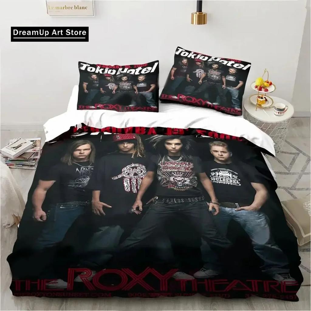 3D Print Fashion Tokioel Music Band Bedding Set Boys Girls Twin Queen Full Size Duvet Cover Pillowcase Bed Adult Bedroom