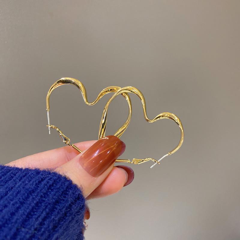 Geometric Big Metal Earrings For Women Jewelry Gift Irregular Circle Oval Earrings Femme Cold Fashion Korean Women'S Earrings