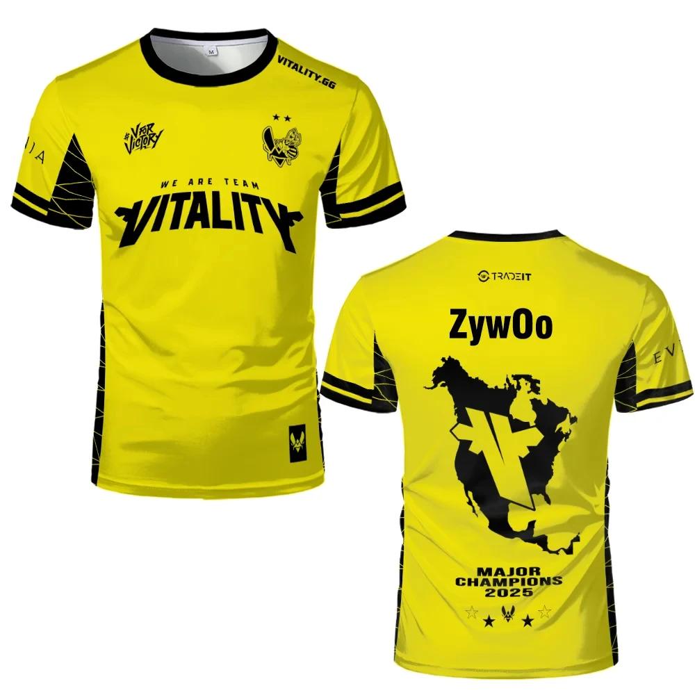 Jersey CS2 Austin Major Team Vitality Herdenkingsuniform 3D Print T-shirt Heren Dames Mode Casual Korte Mouw Tops T-shirt Csgo