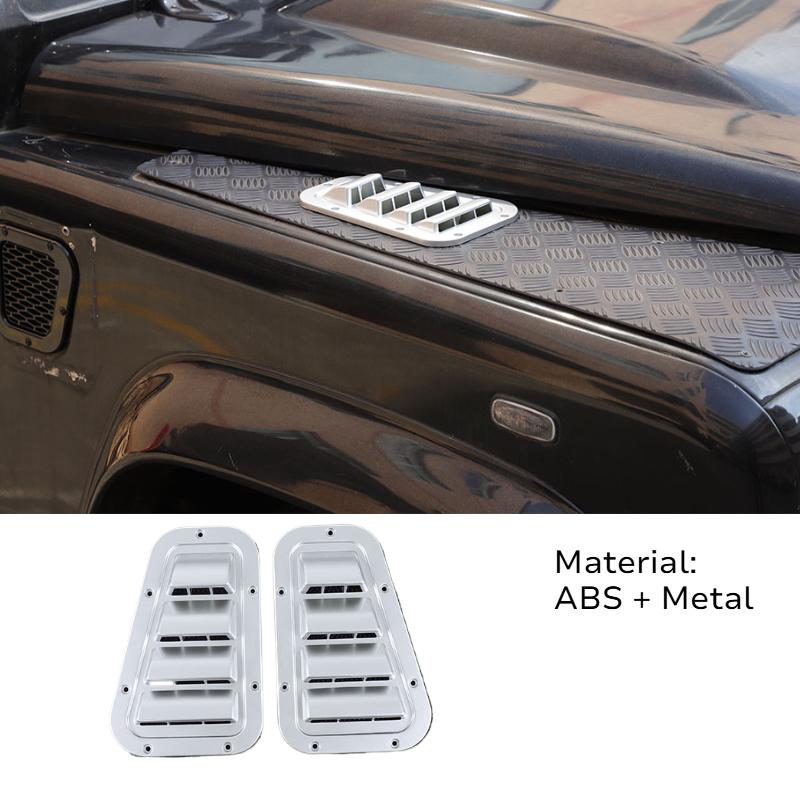 For Land Rover Defender 90 110 130 2004-2018 Aluminum Alloy Black Car Hood Protection Panel Decorate Stickers Car Accessories