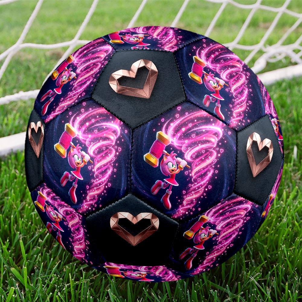 1pc Sonic the Hedgehog Football Soccer Ball Size 5 Indoor Soccer Ball Fashion Colorful Backyard Game -Great For Sports Fans Gift HE44