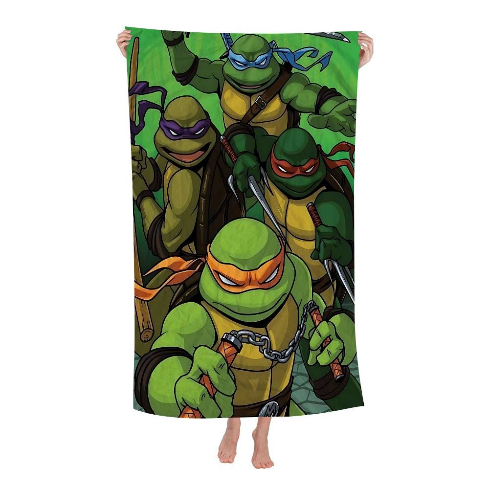 Anime Poster N-Ninja Cool T-Turtles Cartoon Beach Towel Cute Kawaii Room Decor Bath Girls Hand Towels For Bathroom Shower