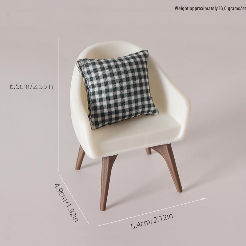 Dollhouse Miniature Throw Pillow for 1/12 Scale Chair or Sofa - Bedroom Scene Accessory