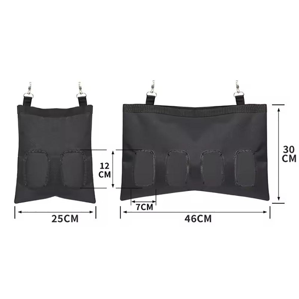 Bunny Hay Bag Hanging Bag Feeder Stand Black Durable Feed Dispenser Container for Rabbits Bunnies Small Animals