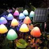 New Outdoor LED Solar lamp Mushroom String Light Courtyard Waterproof Garden Lawn Ground Novel Decorative Landscape Solar Lights