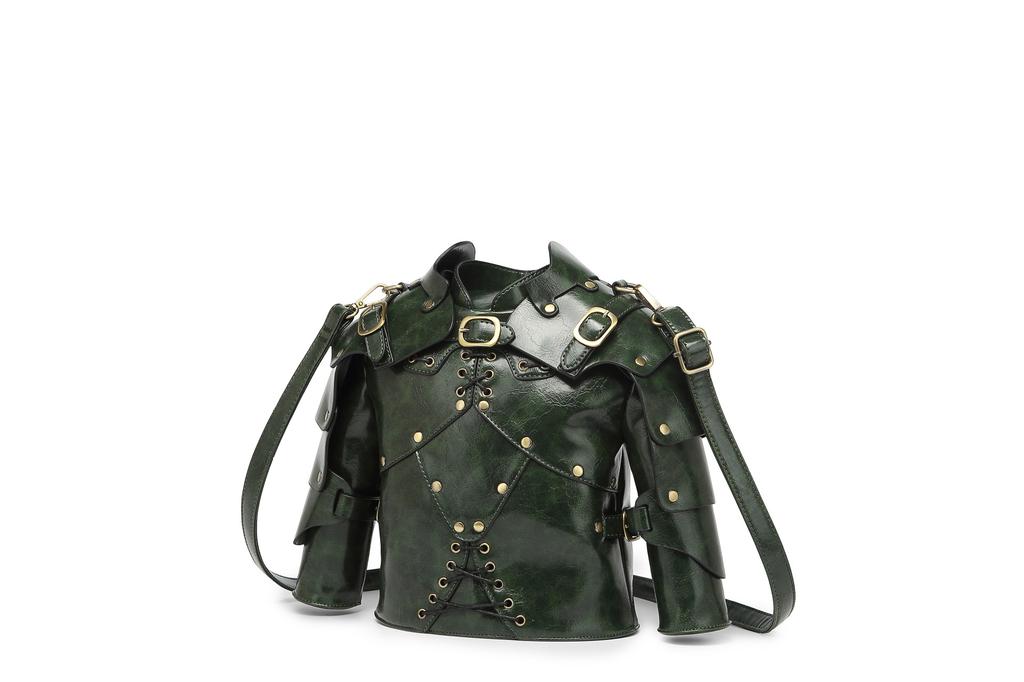 Vintage Mittelalterliche Schulterpanzerung Dreidimensionale Tragetasche Personalisierte Wikinger-Zivilisation Diagonale Spanntasche