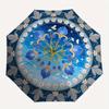 1pc Iris Floral Mandala Umbrella with Plastic Handle,Suitable for All Seasons Home Travel Outdoor UmbrellaB1708