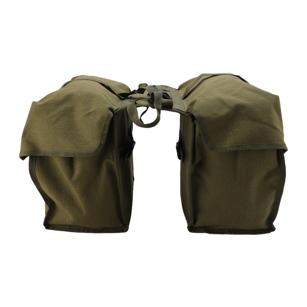 Bike Seat Double Bag Watertight Canvas Large Capacity Bike Rear Rack Double Side Bag for Cycling