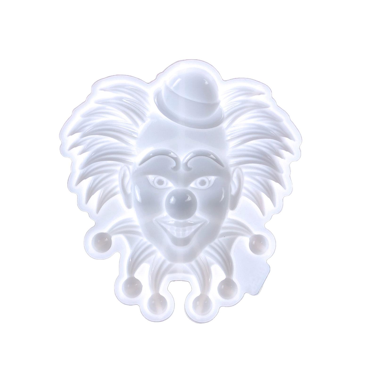 

Качественная 3D силиконовая форма в виде клоуна для изготовления забавных украшений, поделок, настенных украшений. Идеально подходит для эпоксидных поделок белый