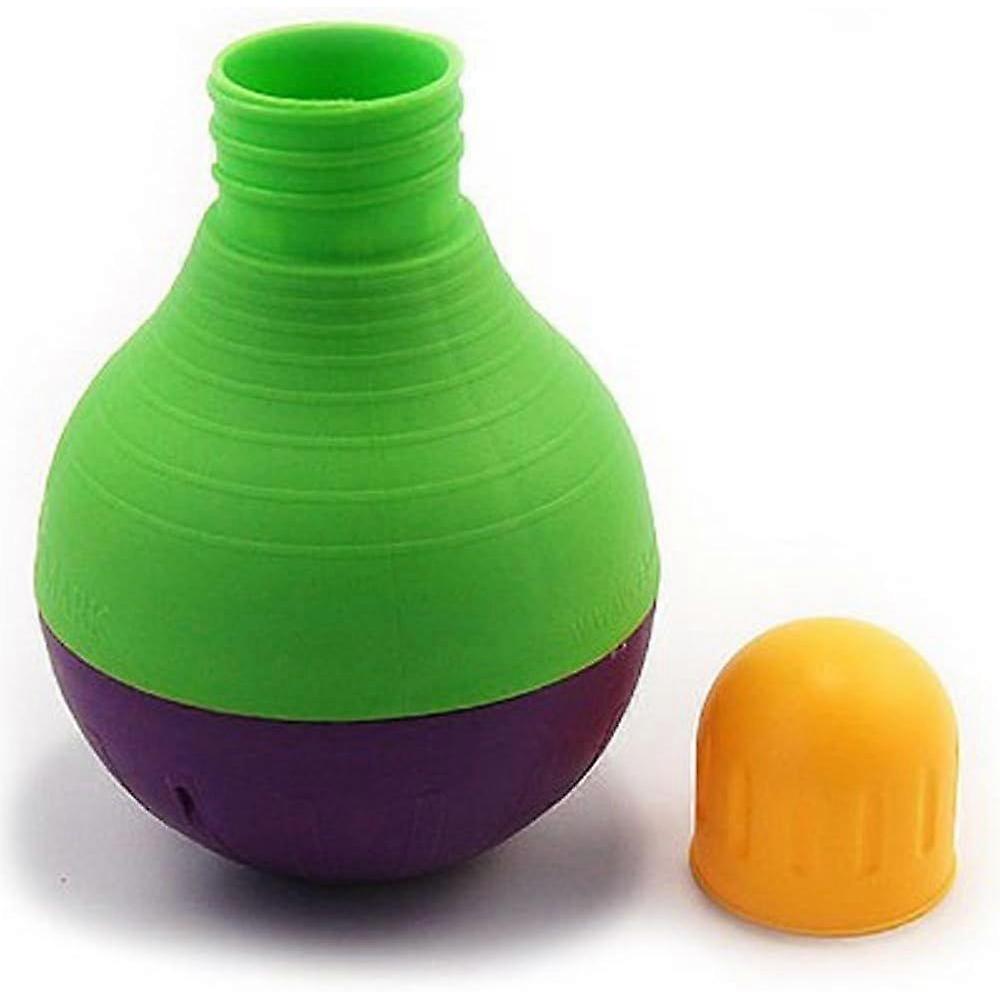 CX Starmark Bob-A-Lot Interactive Dog Pet Toy, Large, Yellow/Green/Purple