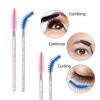 ATOMUS 300pcs Mascara Disposable Eyelash Applicators with Crystal Handles for Eyelash Extensions Wands, (6 Colors)