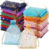 10/20pcs Organza Gift Bags Moon Stars Candy Pouches For Festival Party Wedding
