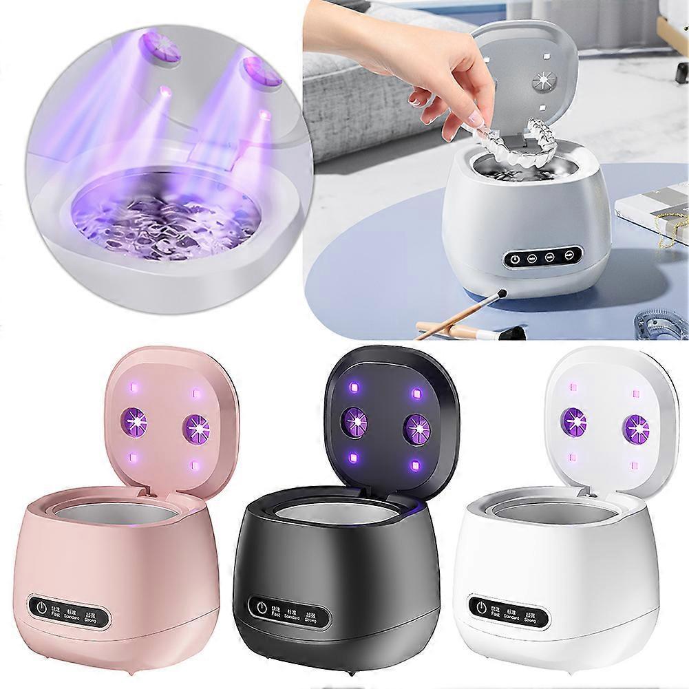 Ultrasonic Retainer Cleaner - UV Dental Cleaning Pod Machine for Dentures, Aligner, Braces, Mouth Guards, Toothbrush Heads, Jewelry