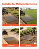 Drag Harrow, 1.2x1.2 M , High-Efficiency Chain Harrow Rake, ATVs UTVs Tractors Attachments, Durable Galvanized Steel Mesh Drag Mat with Towing Chain,