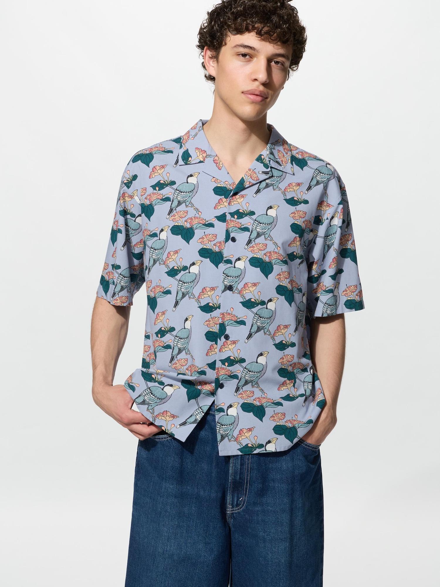Рубашка Uniqlo Japan с открытым воротником Вагара 72 PURPLE/S