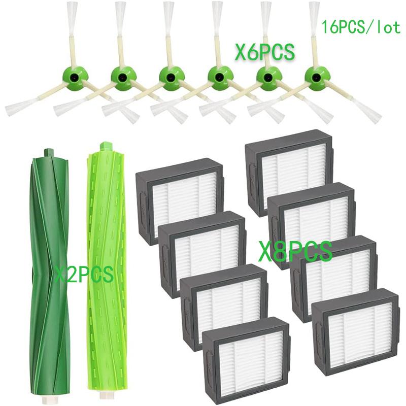 Hepa Filter+Side Brush+Brush Roll+dust bags Replacement for iRobot Roomba i7 E5 E6 I Series Robot Vacuum Cleaner Spare Parts