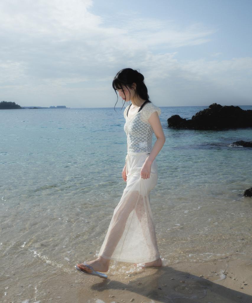 ROSEFRANTZ Lace Lowrise Long Skirt [Cream]