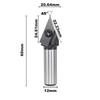 Router Bit Milling Cutter 45 Degree V-shaped Carbide Resistance To Bending Chamfering Engraving Milling Cutter High Strength