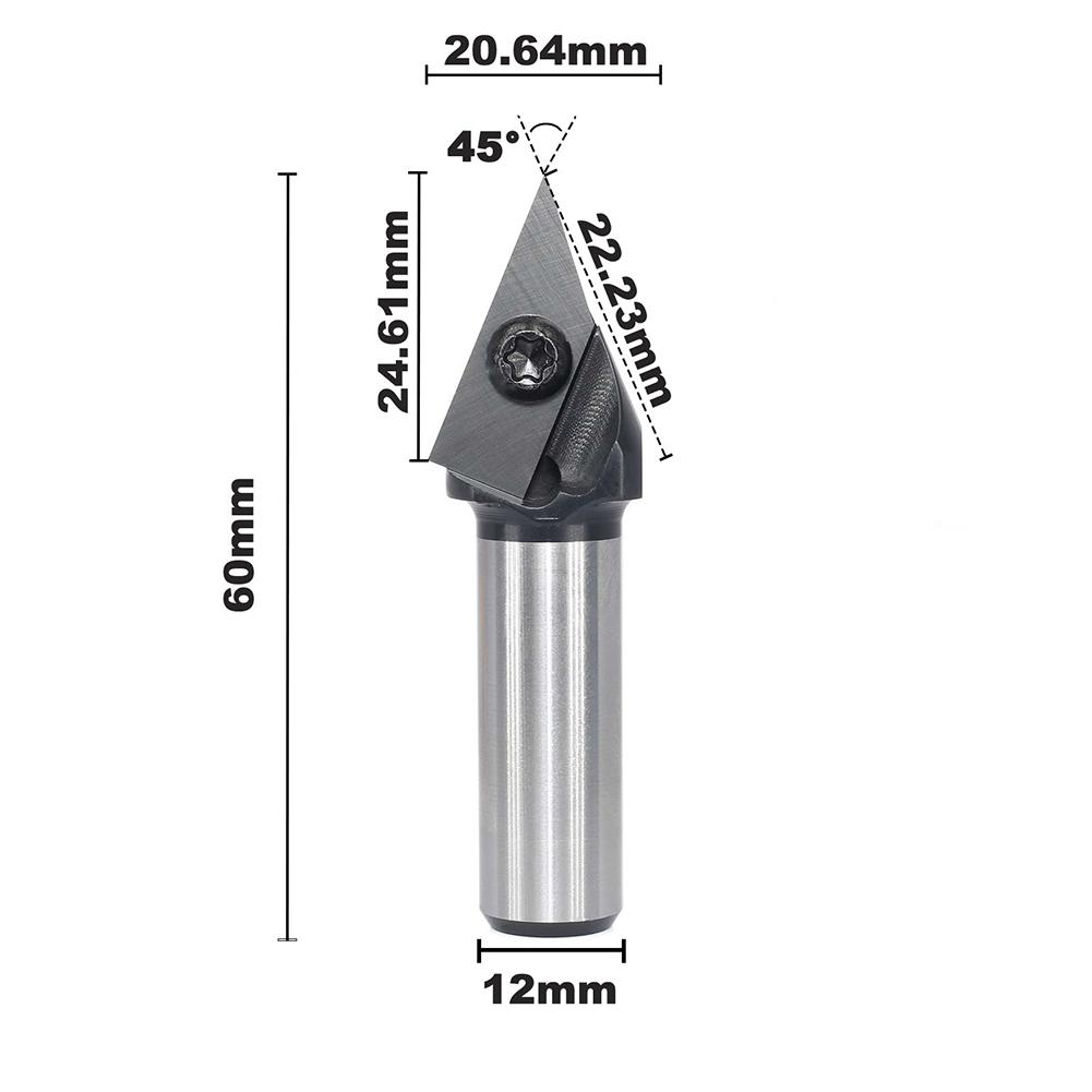 Router Bit Milling Cutter 45 Degree V-shaped Carbide Resistance To Bending Chamfering Engraving Milling Cutter High Strength