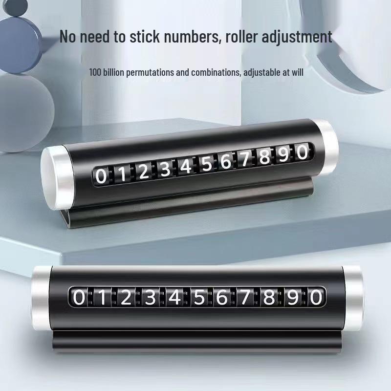 Car Roller Temporary Parking Sign & Number Plate Decoration