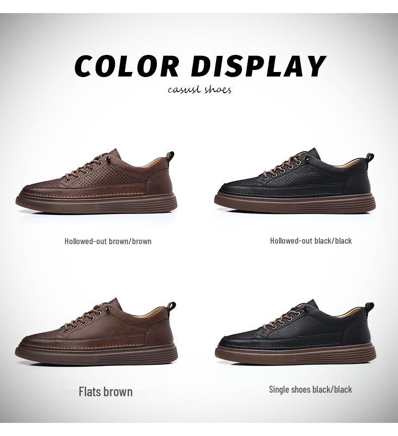 Men's Perforated Leather Driving Loafers - Breathable, Casual & Formal Summer Shoes