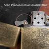 2pcs/Lot Solid Pendulum Rivet Install Tool Metal Mushroom Head Punch And Base For Zippo Lighter DIY Repair Accessories Gadgets
