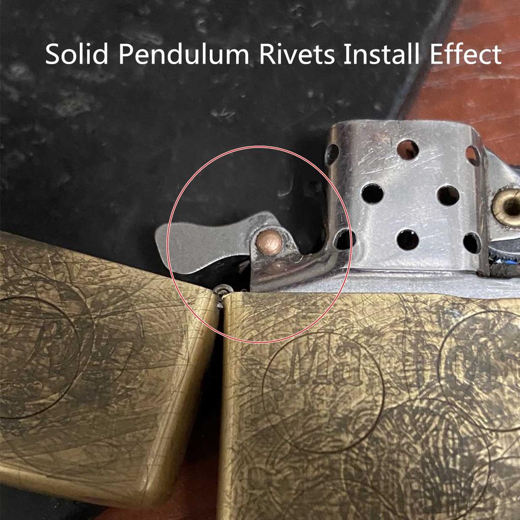 2pcs/Lot Solid Pendulum Rivet Install Tool Metal Mushroom Head Punch And Base For Zippo Lighter DIY Repair Accessories Gadgets
