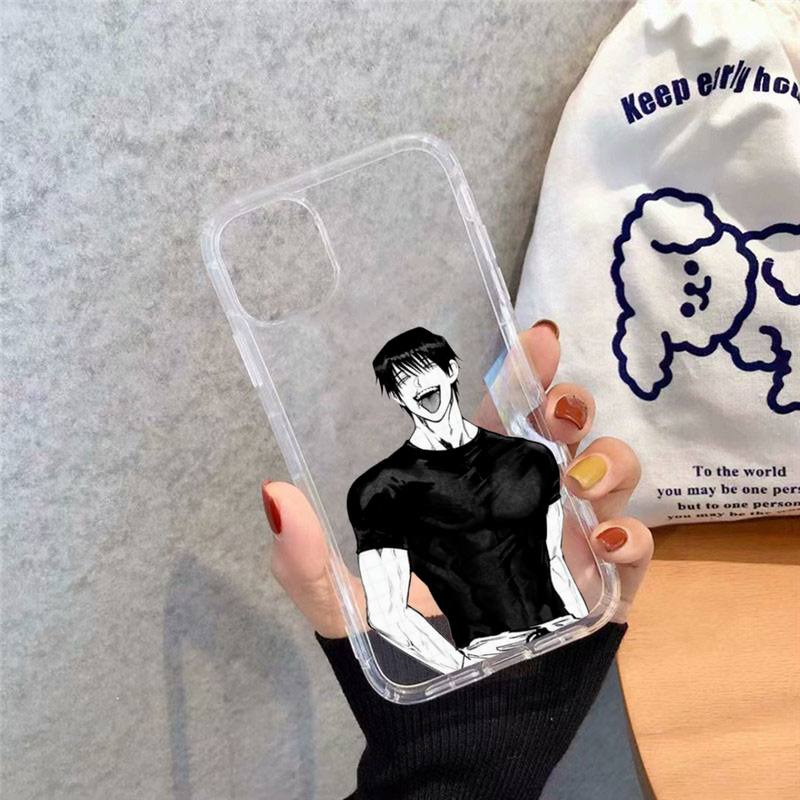 Toji Fushiguro Jujutsu Kaisen anime Phone Case Transparent soft For iphone 12 11 13 7 8 6 s plus x xs xr pro max mini