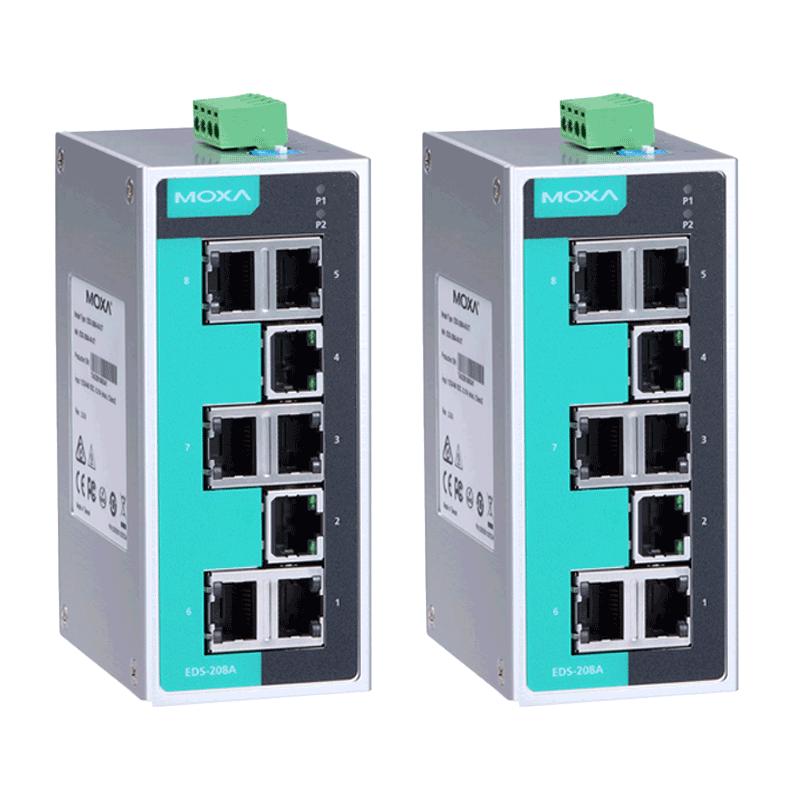 MOXA EDS-208A 8-Port Unmanaged Industrial Ethernet Switch