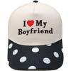 My Boyfriend Love Embroidery Truck Driver Baseball Cap Retro Color Matching Men's and Women's Casual Sun Hat