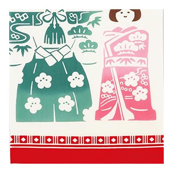 Miyamoto-towel Kenema Tenugui Dyeing Hand Towel, Tachibina Display, Red, Approx. 35x90cm, 50184