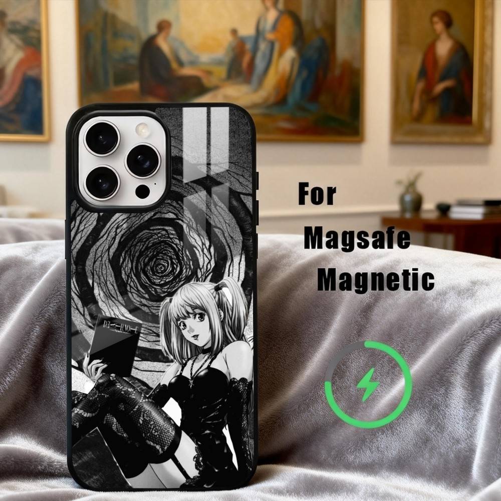 M-Misa D-Death-H N-Note-E Phone Case For iPhone 17,16,15,14,13,12,Plus,Pro,Max for Magsafe Magnetic Wireless Charging
