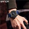 SANDA 3313 Brand Watch Men Sport Alarm Clock Waterproof Wristwatches Original Brand Men's Wristwatch Quartz Digital Watches