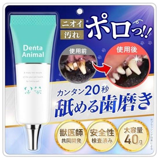 Veterinarian pharmacist supervised DentaAnimal Dog Toothpaste Cat Gel Dental Care Pet Supplies 40g (single item)