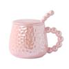 Light Luxury Style Cup Ceramic with Lid Spoon Household Couple Mug Girls Water Cup Design Sense Home Coffee Cup