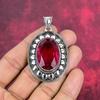 Rubellit 925 Massiv Sterlingsilber Anhänger, Handgefertigter Edelsteinanhänger Schmuck, Geschenke für Ehefrau Brandneuer Anhänger