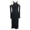 Louis Vuitton [Domestic Regular/24 Stainless Steel] RW241WW GXW FQJD12 Eyelet Tab Dress/ Dress XS blackUsed