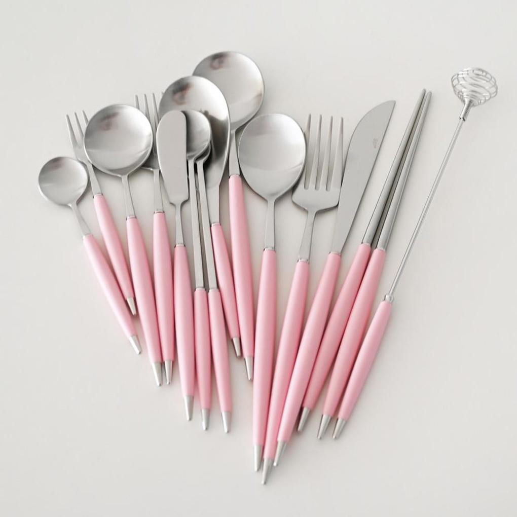 Logan Shatin Dessert Cutlery Set: Spoon, Fork, Chopsticks, and Knife