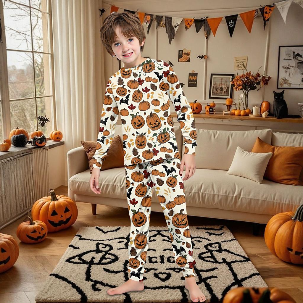 Zestawy z nadrukiem dla rodziny, Piżamy, Odzież wypoczynkowa, Stroje, Zestaw dla rodziny: Bluzki z długim rękawem + Spodnie