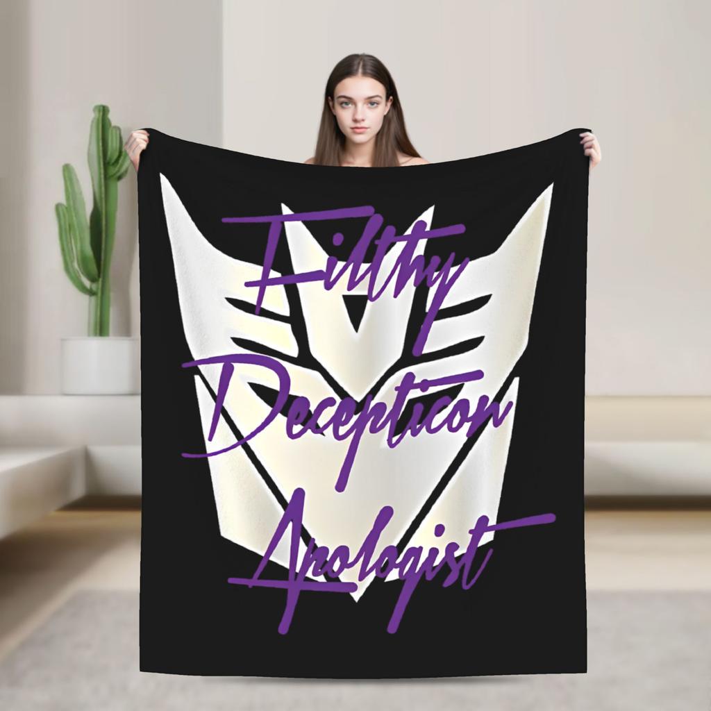 Transformers Decepticons Soundwave Blankets Robot Flannel Funny Warm Throw Blanket for Bedspread Spring/Autumn Couch