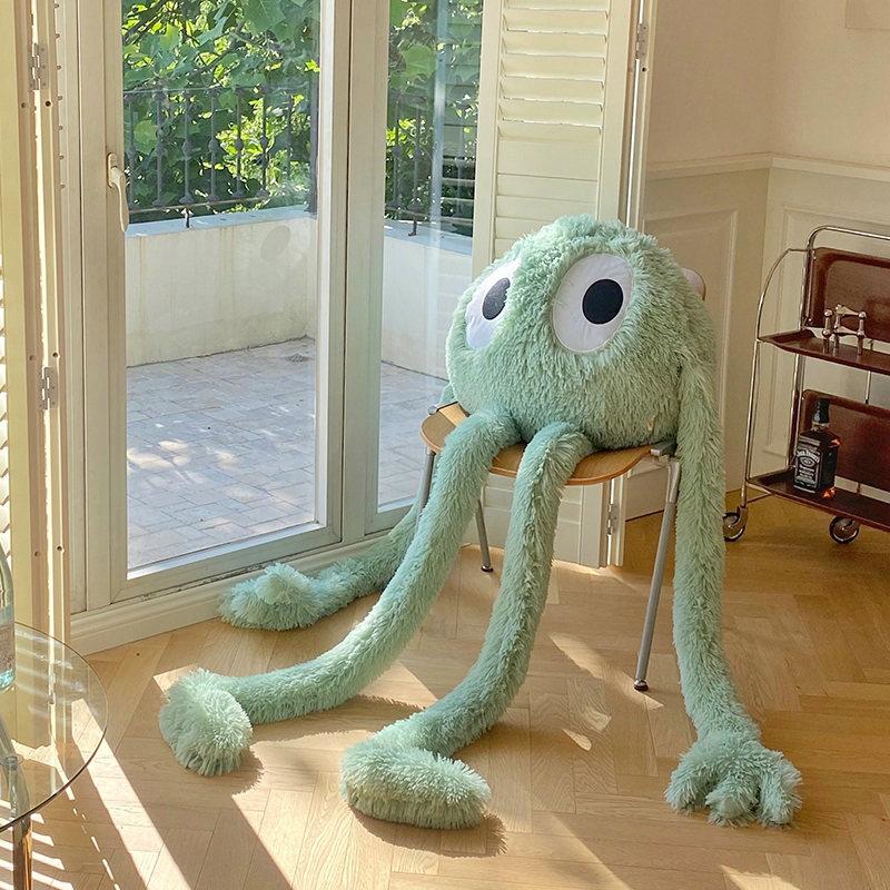 175cm Riesiger Swag Fähre Grün Alien Monster Plüschtier Niedliches Stofftier Lange Arme Beine Große Augen Oktopus Kissen Kawaii Zimmerdekoration 175cm