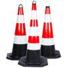 Reflective Rubber Traffic Cone - Safety Barrier & Warning Pile