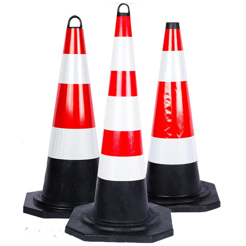 Reflective Rubber Traffic Cone - Safety Barrier & Warning Pile