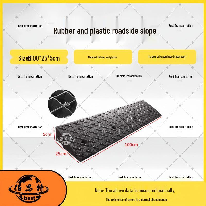 Household Rubber Threshold Ramp for Curbs and Slopes: Car and Road Edge Climbing Pad