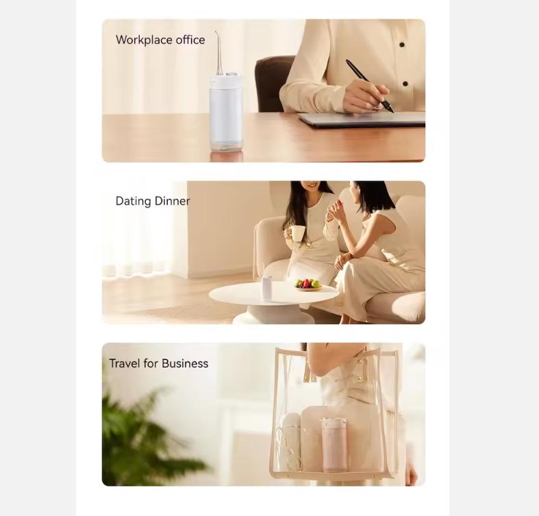 2024 NOWY XIAOMI MIJIA Elektryczny Irygator Doustny F400 Przenośny Irygator Wodny 200ML 4-Trybowy Wykałaczka Wybielający Czyszczący Waterpulse