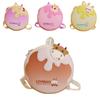 Rabbit Bear Unicorn Cow Cartoon Animal Children Round Hard Backpack Shell